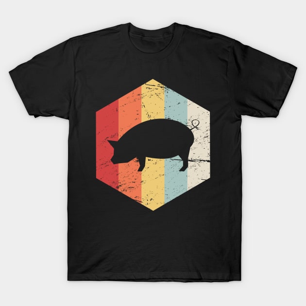 Retro 70s Pig T-Shirt by MeatMan